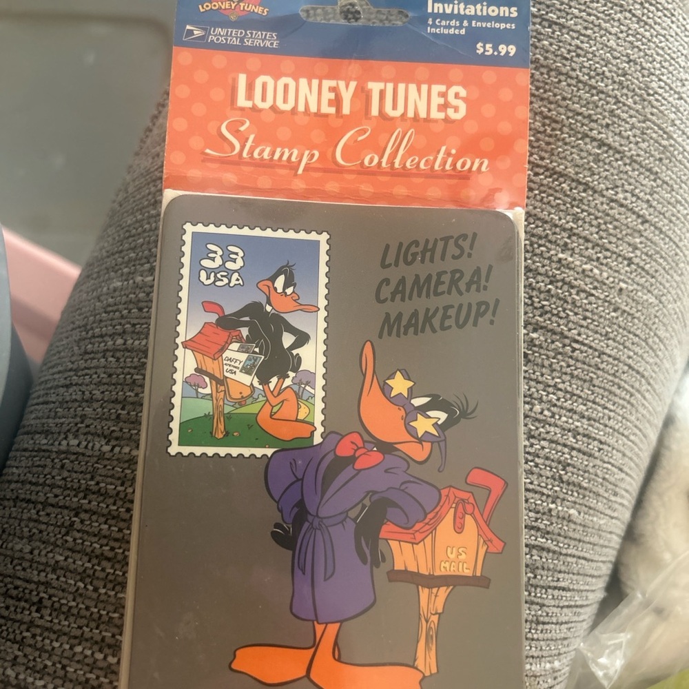 Warner Bros. Looney Tunes Stamp - Daffy Duck in Purple and Orange